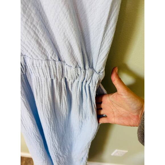 4Our Dreamers Gauze Jumpsuit Romper Blue Medium - Picture 5 of 10